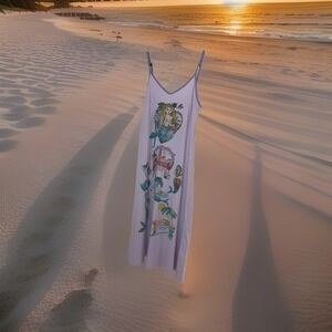 NWT Sabbi Love Rules Mermaid Maxi Dress LILAC Purple Mermaid Large/L HTF